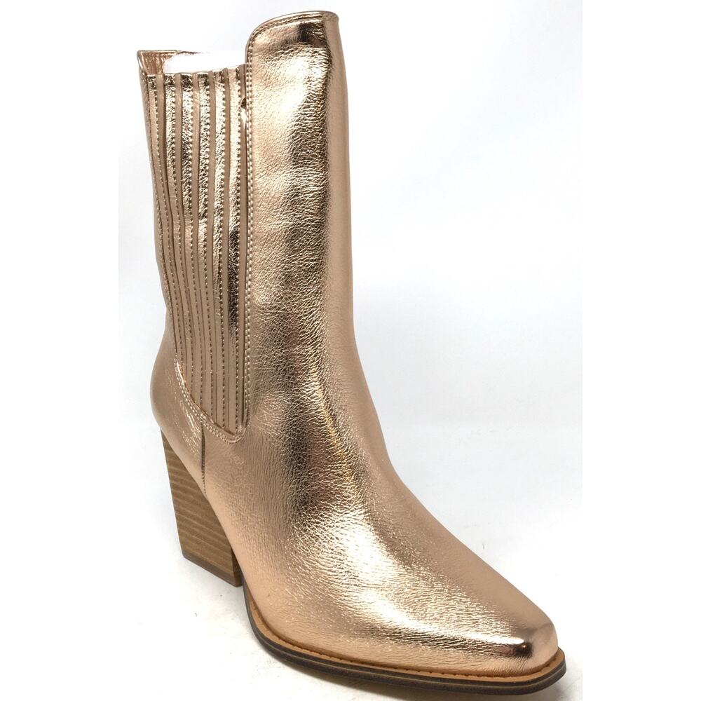 Chinese Laundry Metallic Rose Gold Ankle Boots